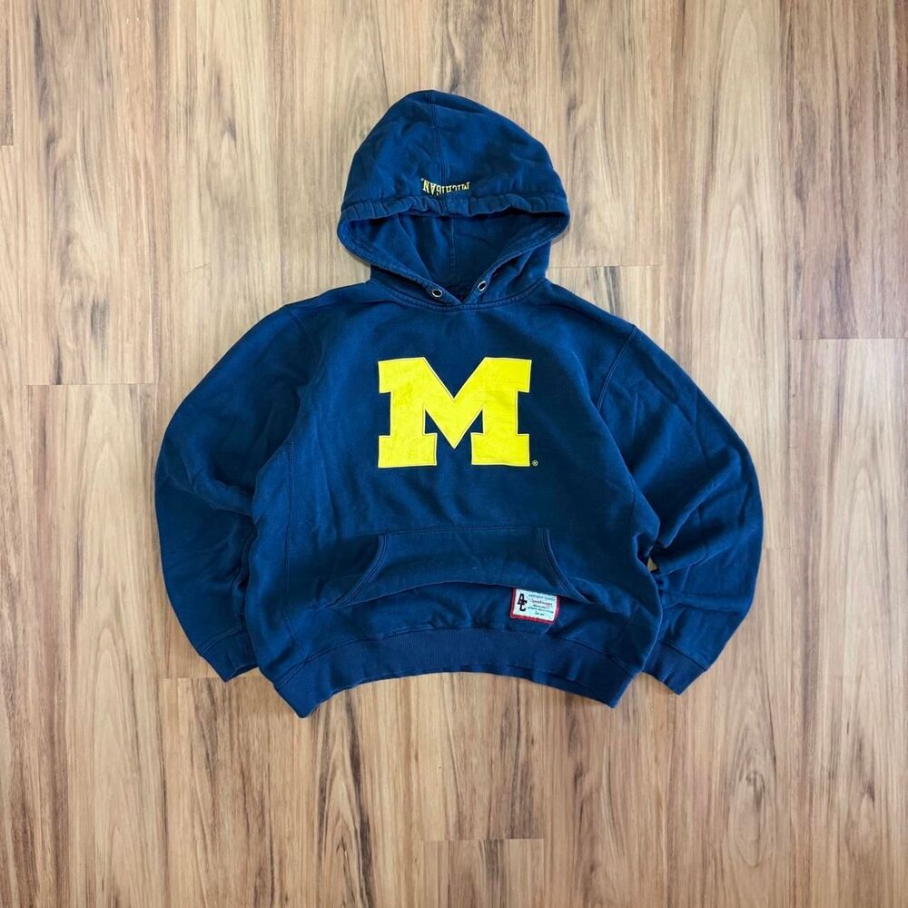 Baggy 2000’s Michigan Navy Blue College Hoodie Men’s Size XL